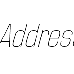 Address Sans Pro