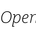 Open Serif Light Italic