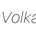 VolkartW03-ExtraLightItalic