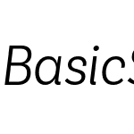 Basic Sans Narrow Light Italic