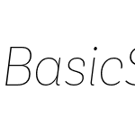 Basic Sans Narrow Thin Italic