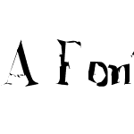 A Font with Serifs. Disordered