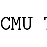 CMU Typewriter Text