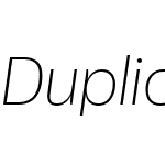 Duplicate Sans Web Thin