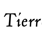 TierraNuevaNorte-Italic