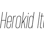 Herokid Italic