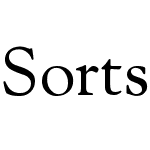 Sorts Mill Goudy