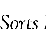 Sorts Mill Goudy