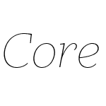 CoreSerifNW10-15ThinItalic