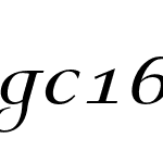 gc16 Semi Bold Italic