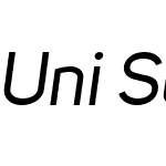 Uni Sans Regular Italic