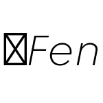 FenomenSans-ThinItalic