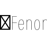 FenomenSans-XCNHairline