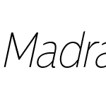 Madras Extra Light Italic