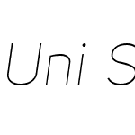 Uni Sans Thin Italic