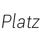 Platz Grotesk Oblique