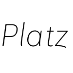 Platz Grotesk Italic