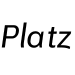 Platz Grotesk Italic