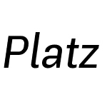 Platz Grotesk Oblique