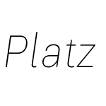 Platz Grotesk Oblique