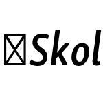 SkolarSansPECn-SbIt