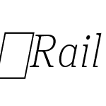 Rail-ExtraLightItalic