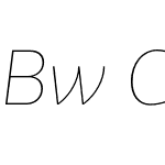 Bw Glenn Sans Hairline Italic