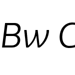 Bw Glenn Sans Italic