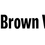 BrownW01-ExtraBoldCondensed