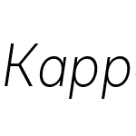 Kappa Display Light Italic