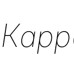 Kappa Display Thin Italic