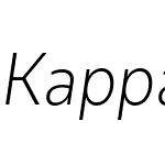 Kappa Text Light Italic