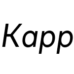 Kappa Display Italic