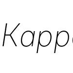 Kappa Display UltraLight Italic