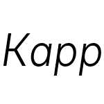 Kappa Display Book Italic