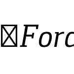 ForalPro-Italic