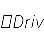 Drive-ExtralightItalic