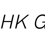 HK Grotesk Light Italic