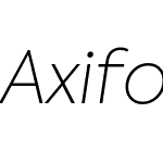 Axiforma Thin Italic