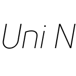 UniNeueW00-LightItalic