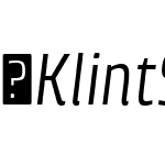 KlintStd-CondensedItalic