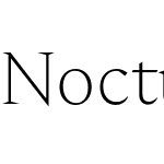 Nocturne Serif ExtraLight