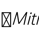 Mitram-MediumItalic