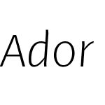 AdorW01-Light-Italic