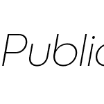 PublicaPlayW00-ThinItalic