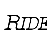 RiderCondensed-LightItalic