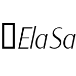 ElaSansXeLightItalic