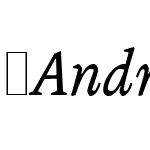 AndralisNDOsF-Italic