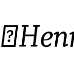 Henriette-CondensedRegularItalic