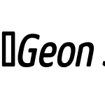 GeonSoftCondensedMedium-Italic